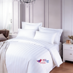 Cearceaf de Pat Damasc 2 cm – Rafinament și Durabilitate pentru Hoteluri și Pensiuni